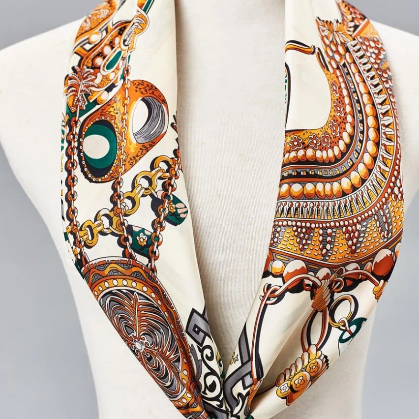 100% selyem sál, Neckerchief-3 100% Silk Scarf Neckerchief-3