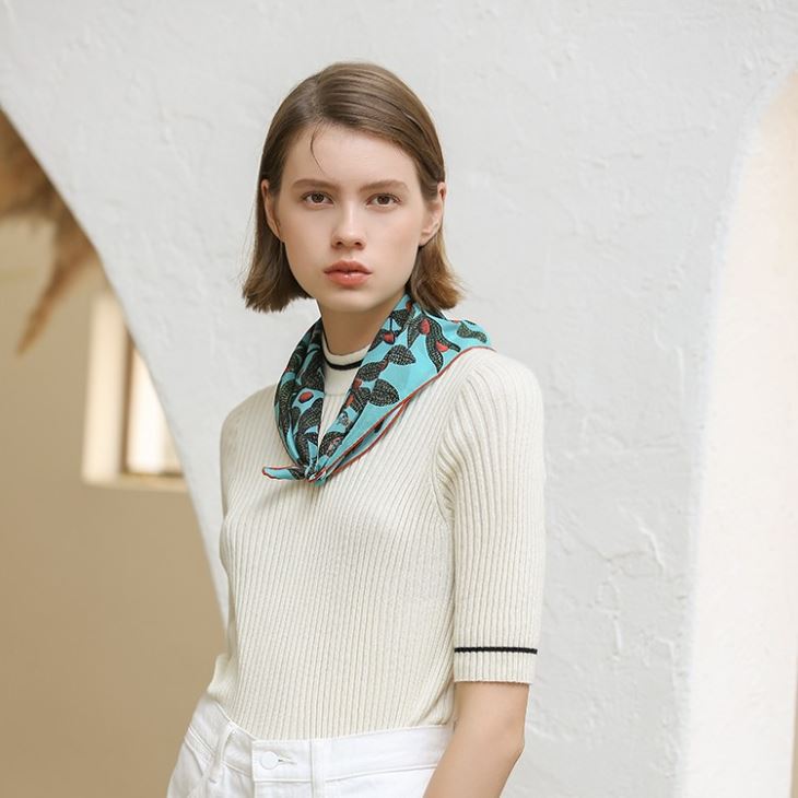 Pure Silk Foulard Scarf