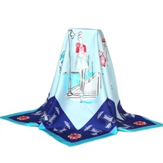 Hátsó áttetsző selyem sál